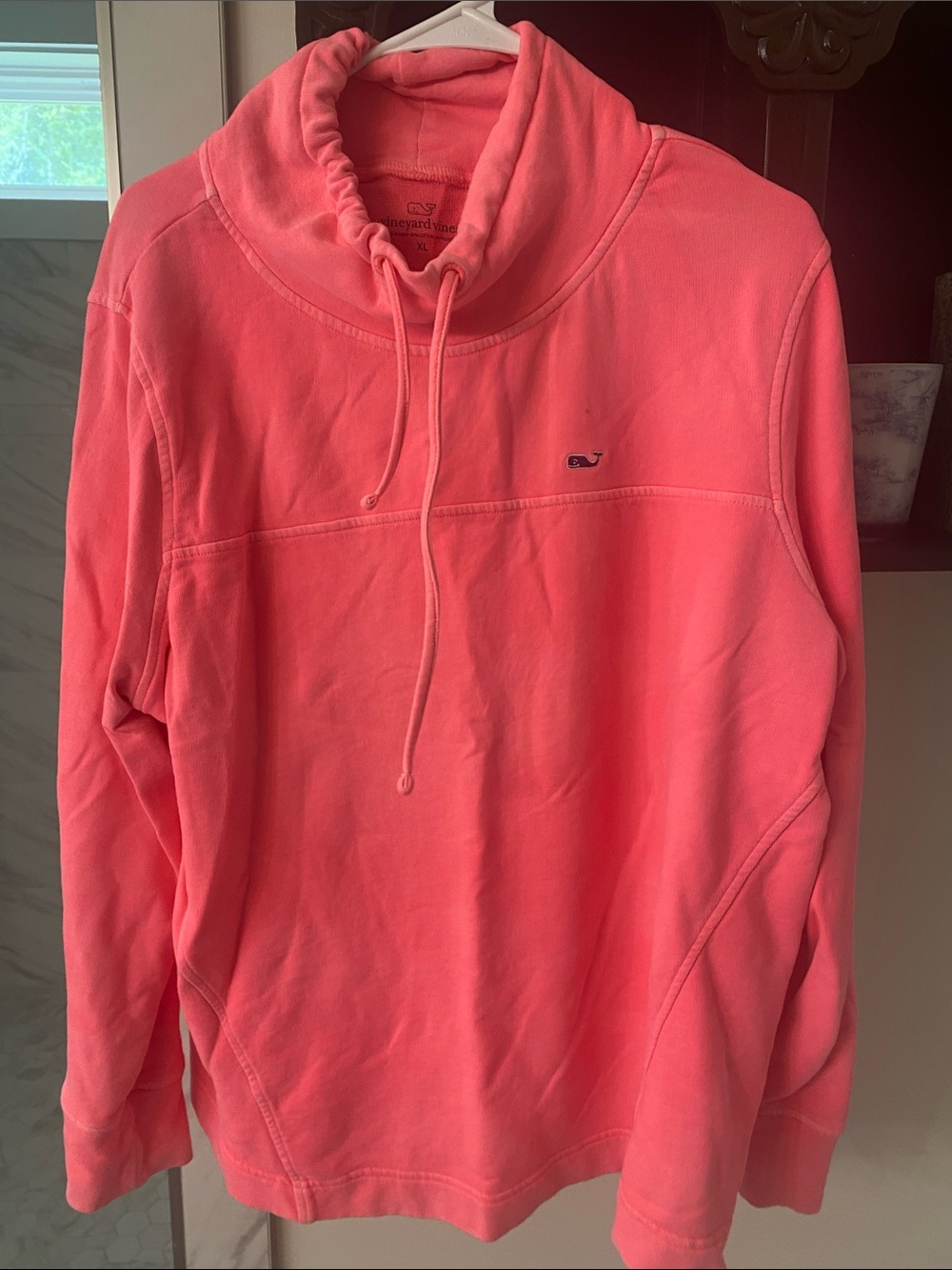Vineyard Vines Coral Pink Cowl Pullover